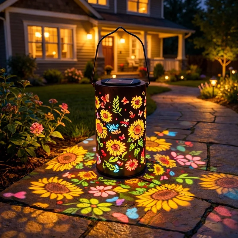 VerdaLux | Kabellose Solarlampe im Blätterdesign für den Garten