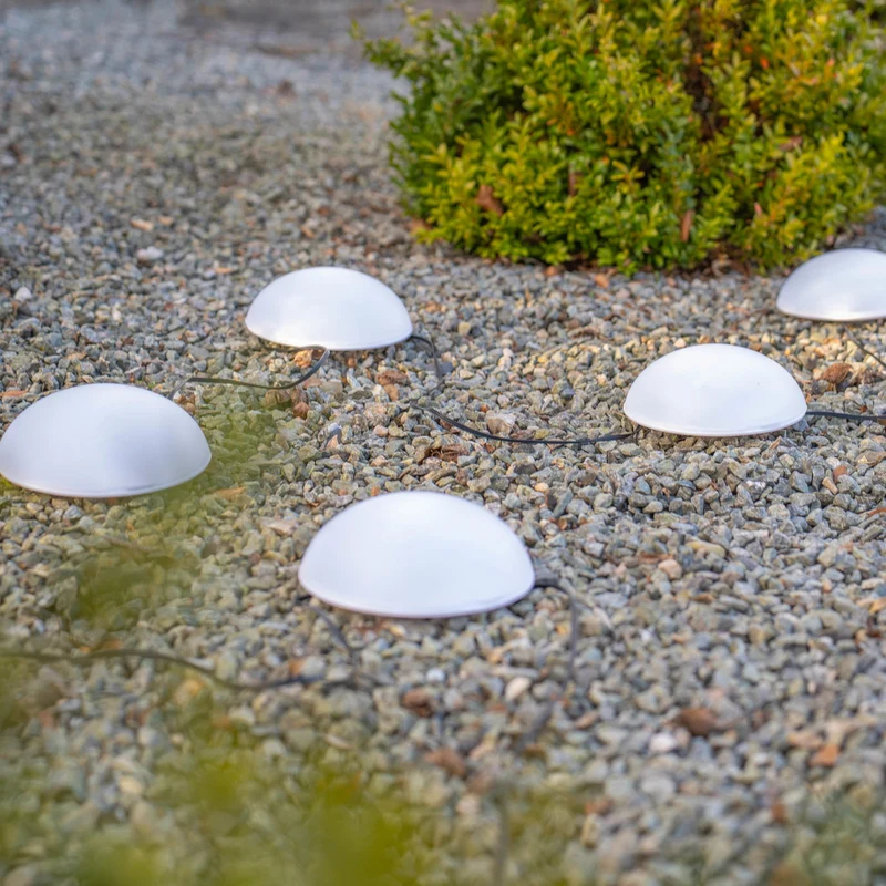 Solare Halbkugel-LED-Leuchte – 5er-Pack