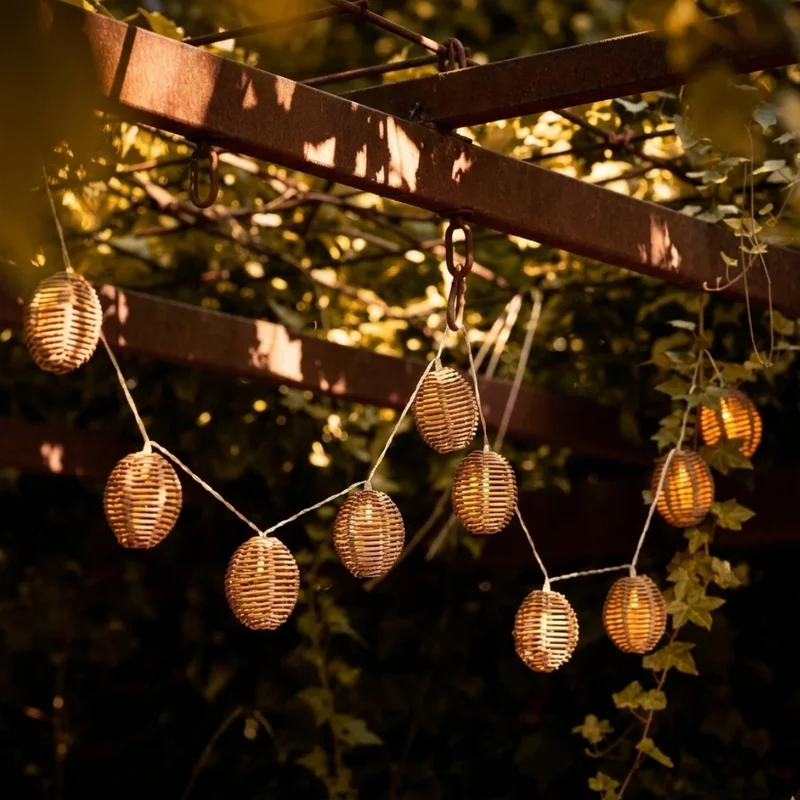 Nordic Lichterkette 180 cm, Polyrattan