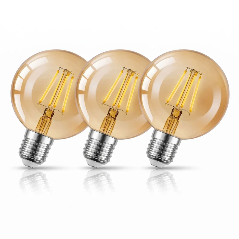 Vintage E27 Glühbirne LED G95 Retro 4W dimmbar~1568
