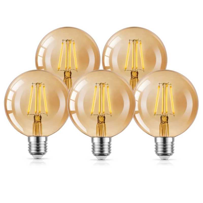 Vintage E27 Glühbirne LED G95 Retro 4W dimmbar~1568