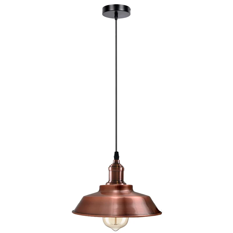 Vintage Industrie-Pendelleuchte Kupfer – Retro Hängelampe E27 höhenverstellbar~4145