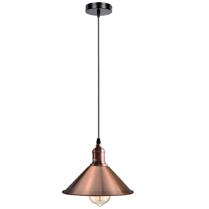 Vintage Industrie-Pendelleuchte Kupfer – Retro Hängelampe E27 höhenverstellbar~4145