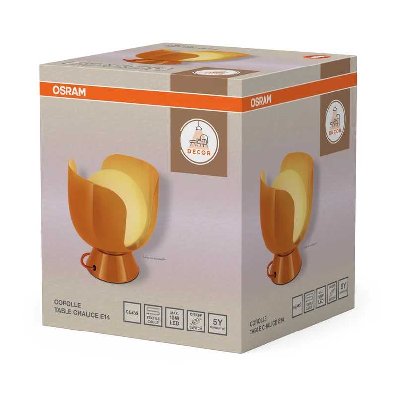 OSRAM DECOR Corolle Tischleuchte Chalice E14 Orange