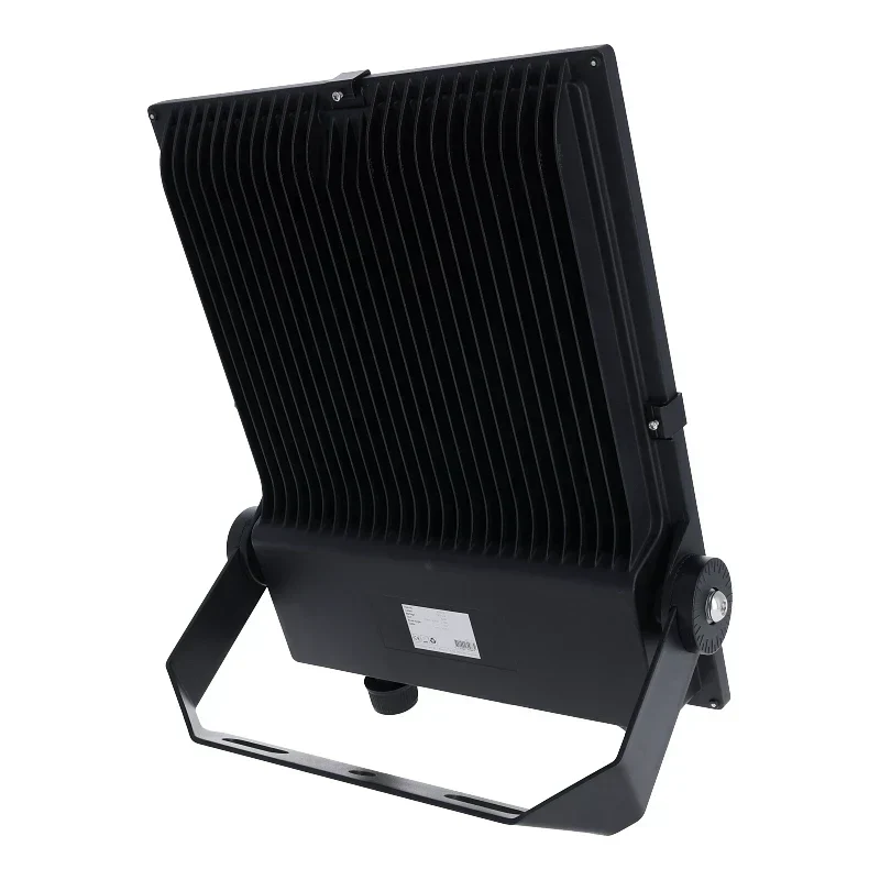 Lichtmast inkl. industrieller Baustrahler / Flutlichtstrahler | 400 cm | 120-160-200 Watt | CCT - Lichtfarbe einstellbar | Schwarz