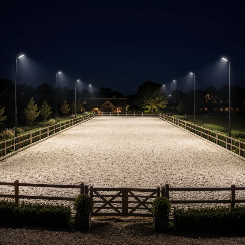 Lichtmast inkl. Straßenlampe | 600 cm | 50 Watt | 5000 K | Schwarz