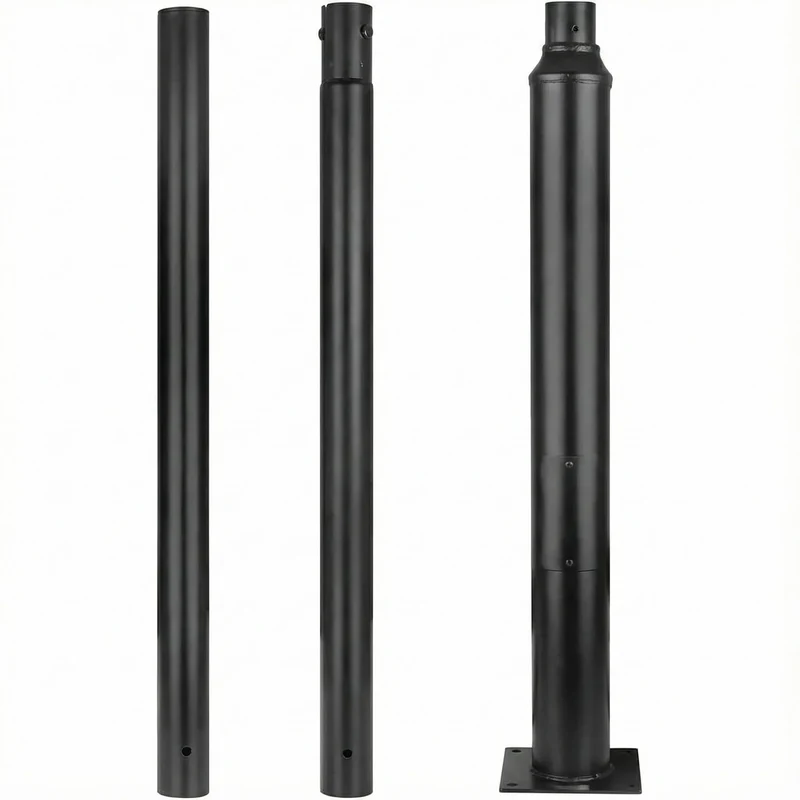 Lichtmast inkl. Straßenlaterne | 400 cm | 30 Watt | 5000 K | Schwarz