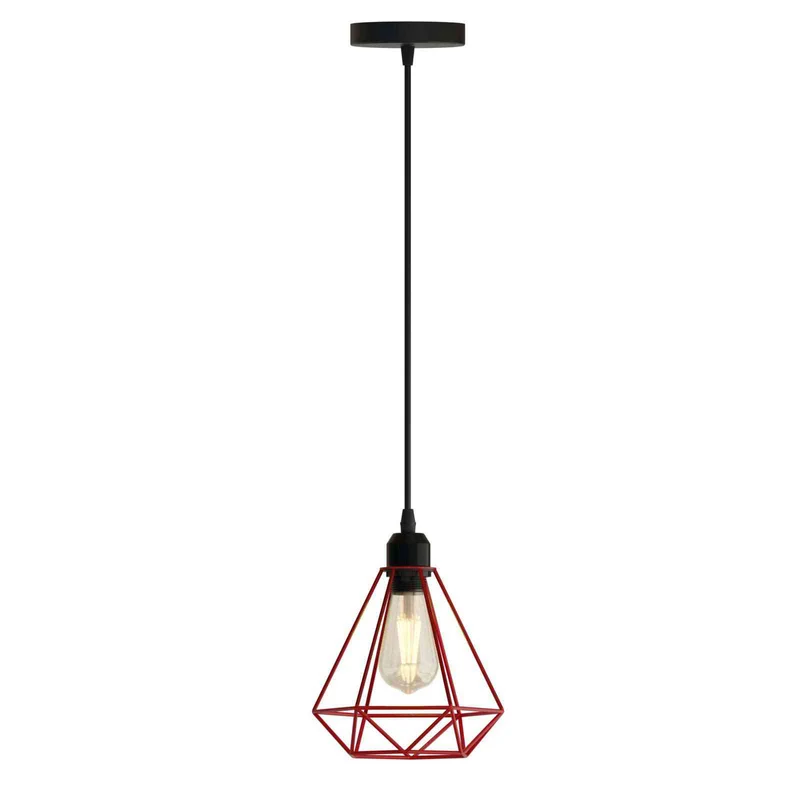 Retro Origami Hängelampe – Vintage Geometrische Pendelleuchte | E27 ~4153