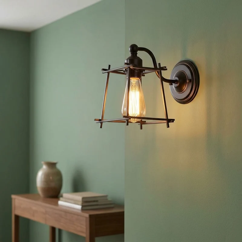 Vintage Laternen Wandleuchte – Industrie Wandlampe Bett Loft | E27 ~4150