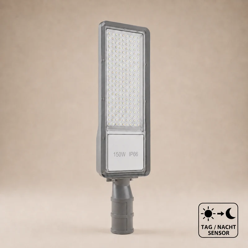 LED Straatlamp met Schemersensor | 150W | 15.000 lm | 3000/4000/6500K CCT-Switch | IP66 | Kantelbaar | Hero