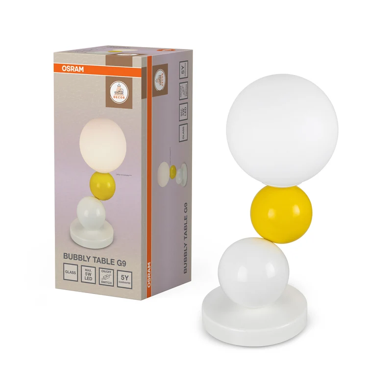 OSRAM DECOR BUBBLY Tischleuchte, G9, Gelb