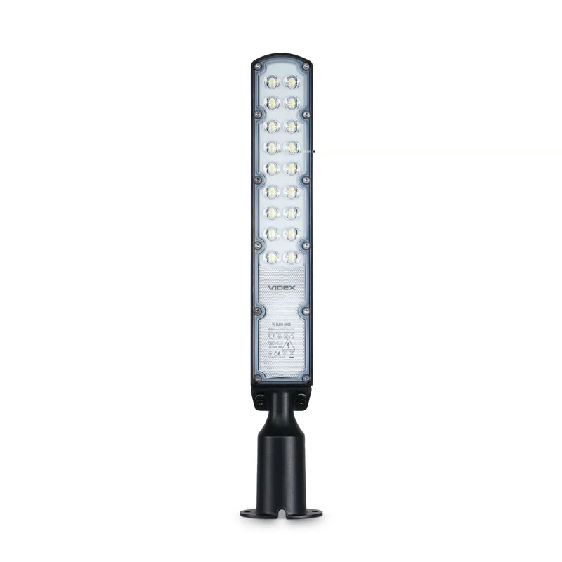 Lichtmast inkl. Straßenlaterne | 400 cm | 100 Watt | 5000 K | Schwarz