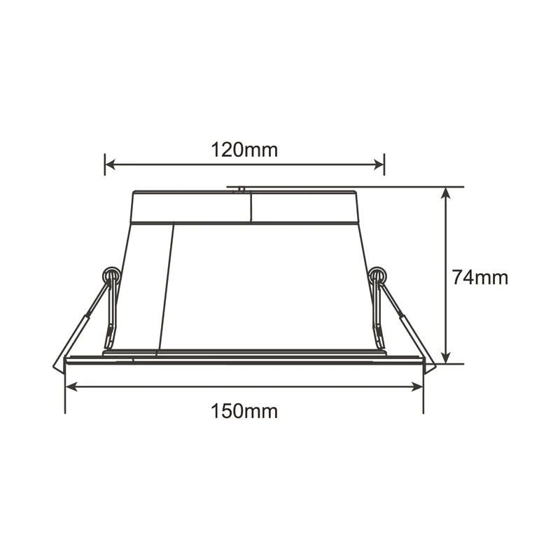 LED-Einbauleuchte | ESPA | Ø 120 mm | 6 W/8 W/10 W/12 W (Schalter) | Weiß | Farbtemperaturschalter | Dimmbar