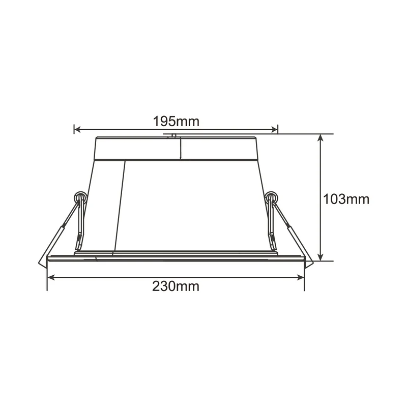 LED-Einbauleuchte | ESPA | Ø 195 mm | 15 W/20 W/25 W/30 W (Schalter) | Weiß | Farbtemperaturschalter | Dimmbar