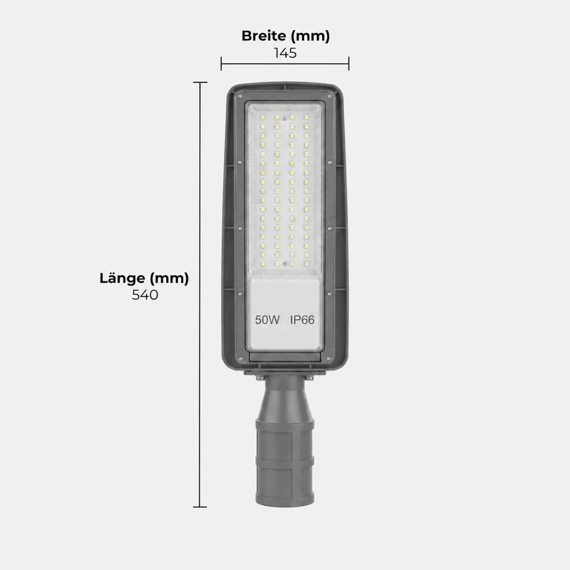 LED Straatlamp | 50W | 5.000 lm | 3000/4000/6500K CCT-Switch | IP66 | Kantelbaar | Hero