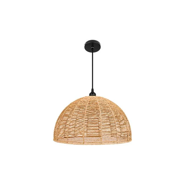 Rotan Hanglamp voor 3-fase Rail | Naturel Gevlochten | Ø 45 cm | E27 | Tutti.
