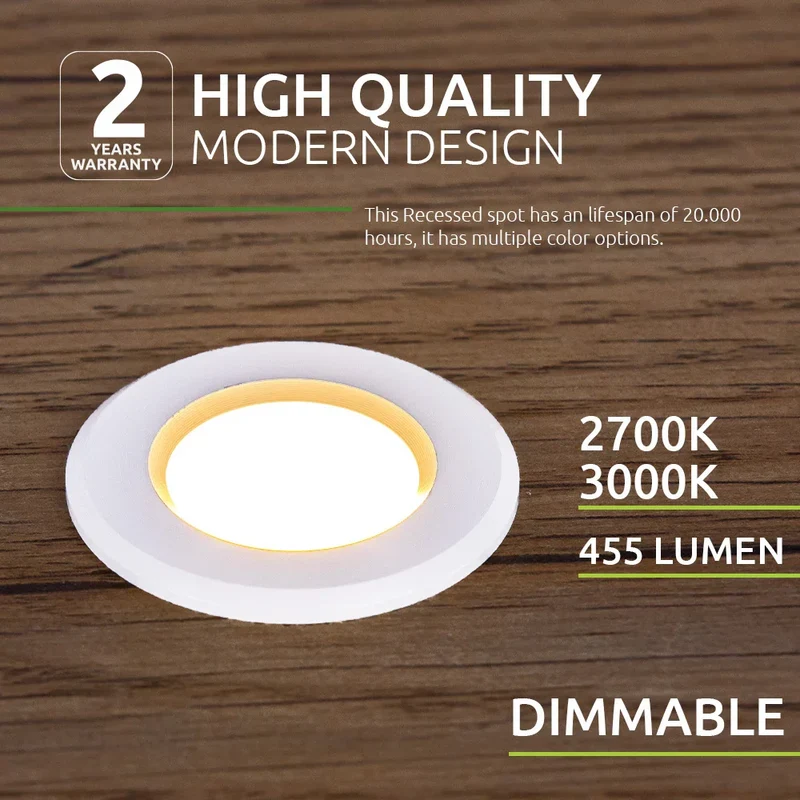 Bündel | LED-Veranda-Einbaustrahler | Ø31mm | 1,5W | Dimmbar – Weiß | 6 Stück | LedLoket