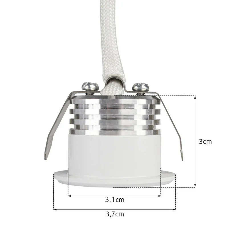Bündel | LED-Veranda-Einbaustrahler | Ø31mm | 1,5W | Dimmbar – Weiß | 6 Stück | LedLoket