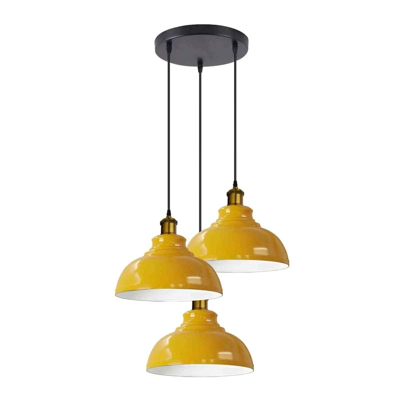 3-flammige Cluster Pendelleuchte – Vintage Hängelampe Esstisch | Ø29cm | E27 ~4138