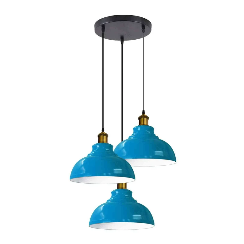 3-flammige Cluster Pendelleuchte – Vintage Hängelampe Esstisch | Ø29cm | E27 ~4138