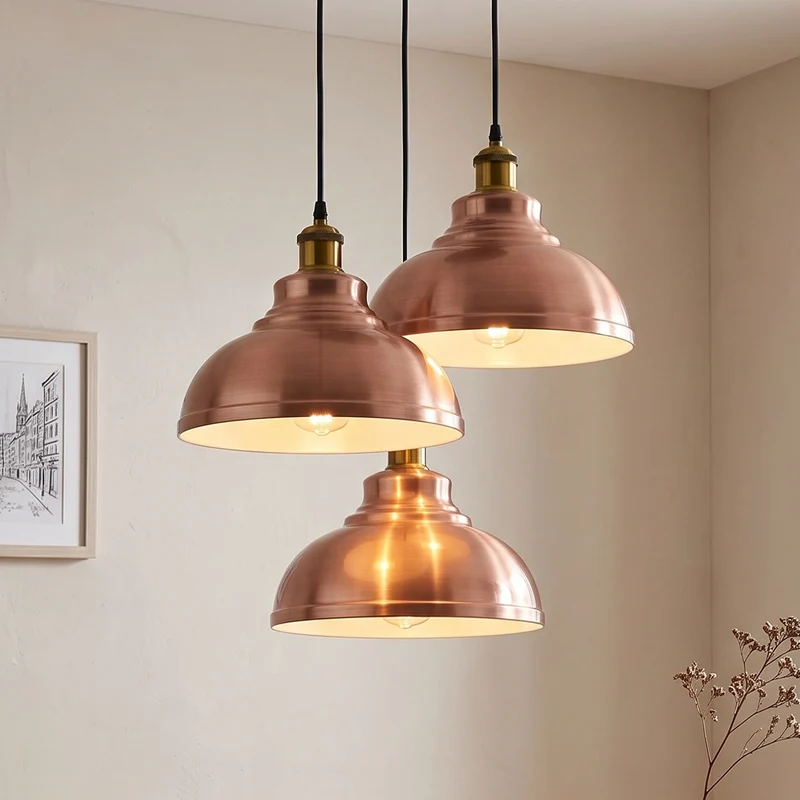 3-flammige Cluster Pendelleuchte – Vintage Hängelampe Esstisch | Ø29cm | E27 ~4138