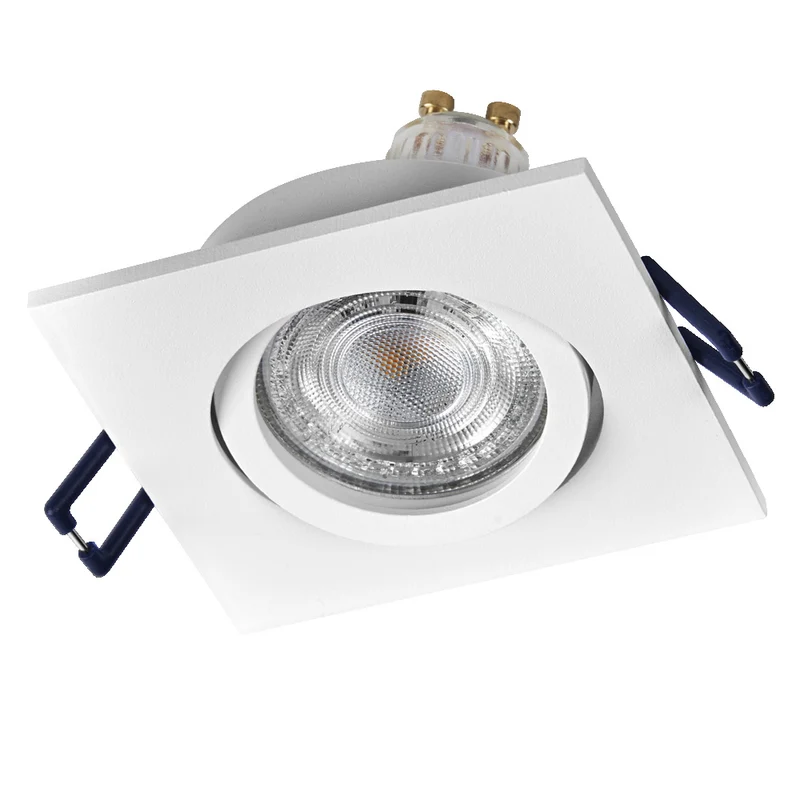 OSRAM LED Spot Recess Einbaustrahler Set GU10 schwenkbar Square Click 4.5W 827 Weiß ⌀68 mm