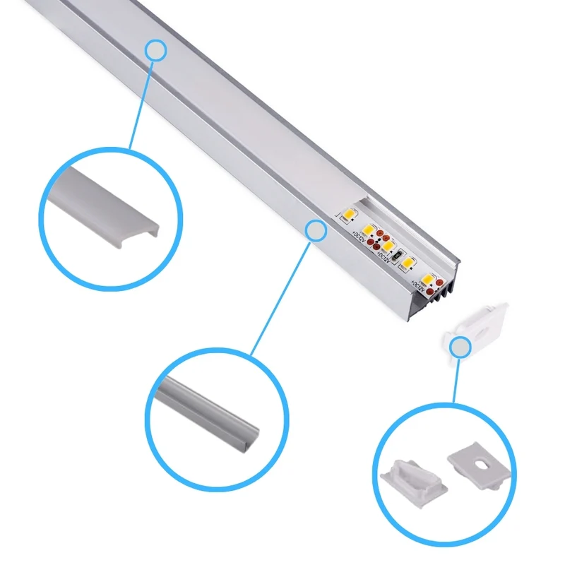 Angewinkeltes Aluminium LED-Einbauprofil für gerichtete Beleuchtung