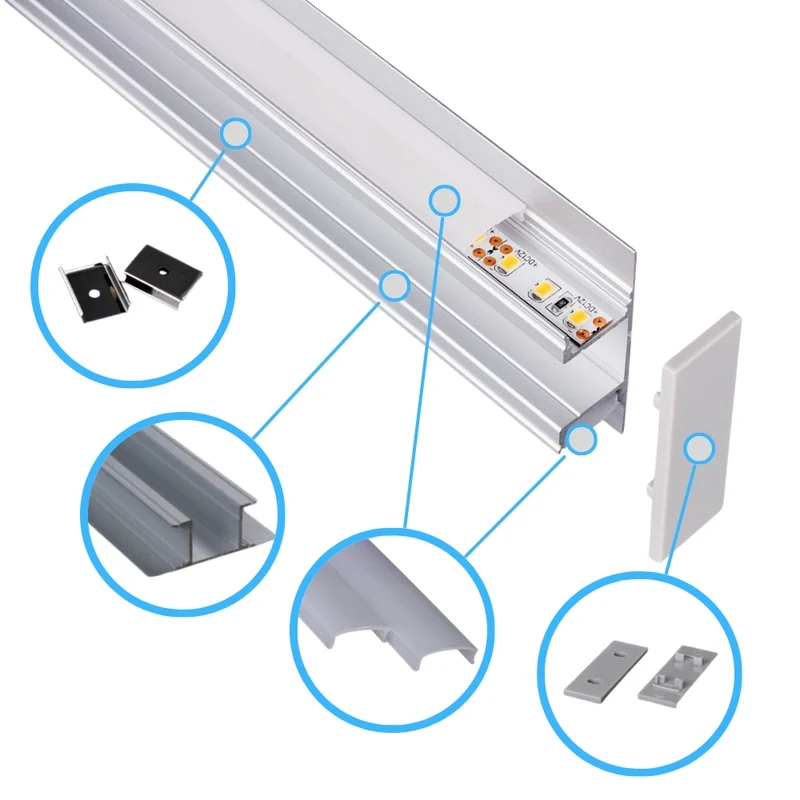 Beidseitig strahlendes Aluminium LED-Profil für direkte & indirekte Beleuchtung