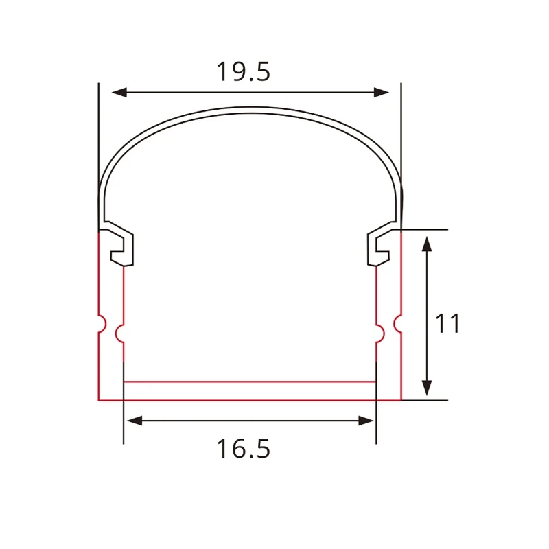 LED-Aluprofil mit halbrunder Abdeckung – 2m Aluminiumprofil für homogene Lichtverteilung