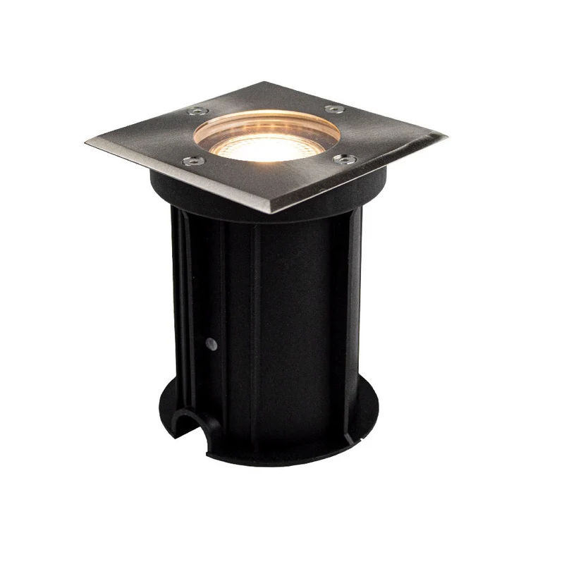 Smart Ground Spot GU10 rund | Athen | Edelstahl | IP66 | Zigbee | HUE-kompatibel | Mehrfarbig
