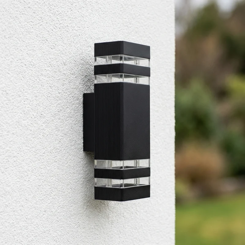 Wandleuchte | Nach oben und unten schwenkbar | Schutzart IP65 | Schwarz | 2x GU10 | Malibu