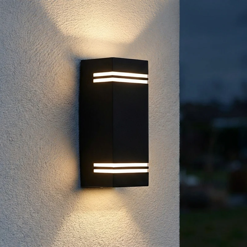 Wandleuchte | Nach oben und unten schwenkbar | Schutzart IP65 | Schwarz | 2x GU10 | Tobago
