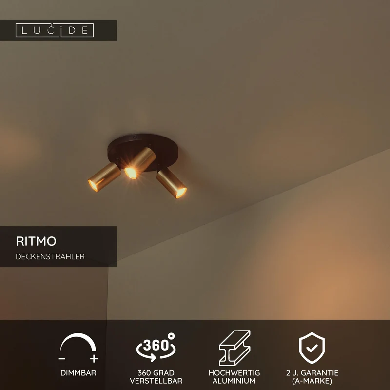 Deckenspot Ritmo 3-flammig ausrichtbar