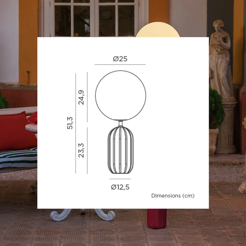TRAGBARE TISCHLAMPE MONICA 50