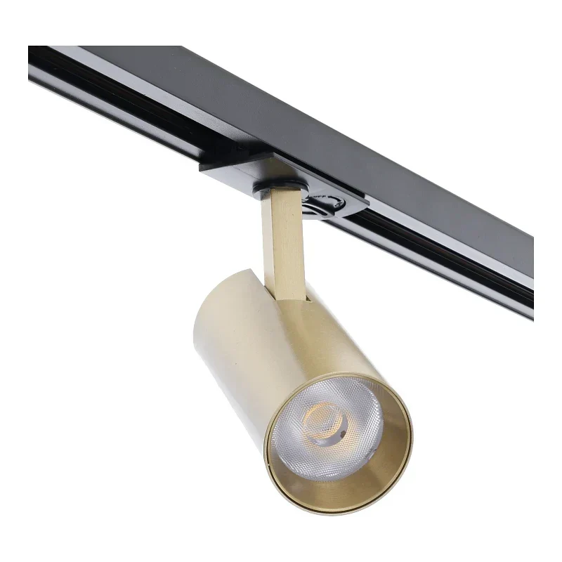 Einphasige Schienenbeleuchtung / Schienensystem | 100 cm | Schwarz | 3 Messing-Schienenstrahler | Dimmbar | Einstellbare Farbtemperatur