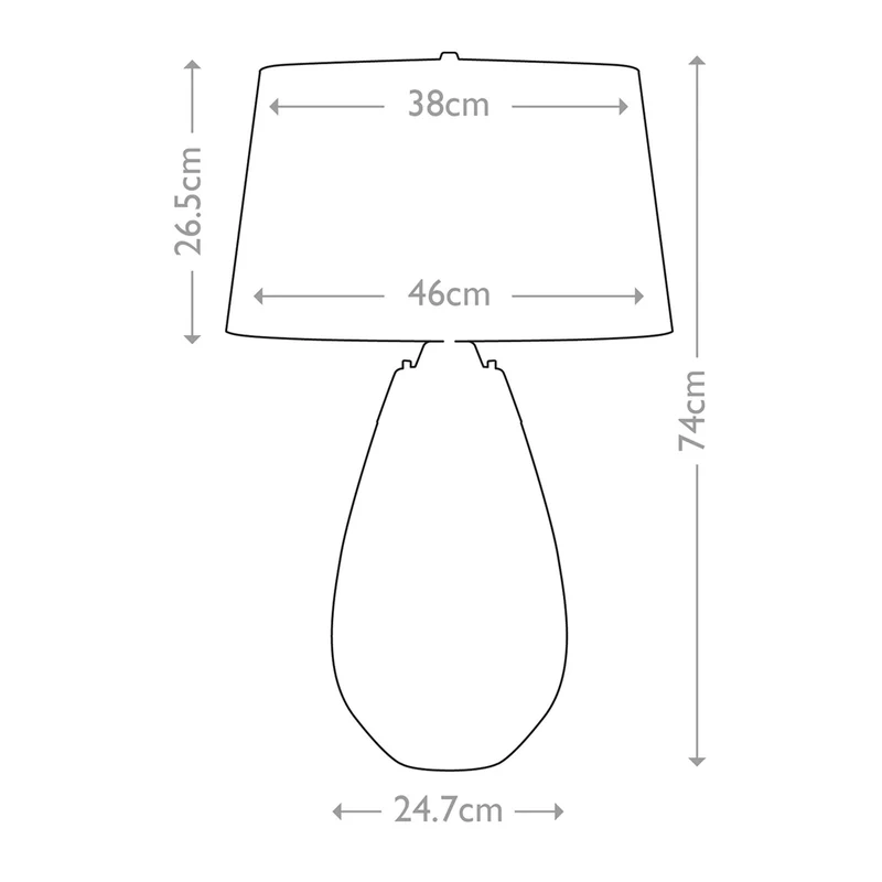 Tischleuchte Lena 1-flammig Ø 46cm