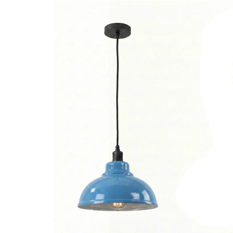 Industrie Fabrikpendelleuchte Ø 29cm Retro Hängeleuchte ~3427
