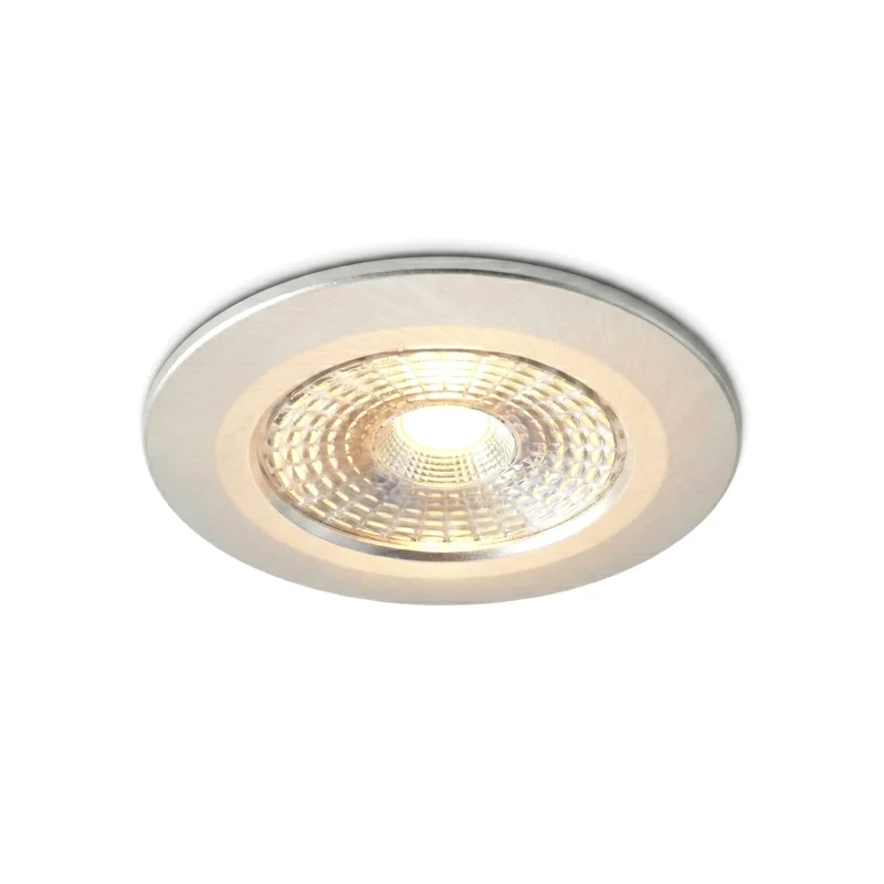 LED-Einbaustrahler | HUGO | 6 W | Farbtemperaturschalter | Silber | Schmale und niedrige Einbaugröße | Breite Außenabmessungen