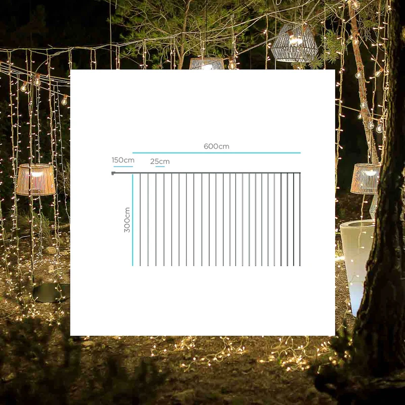 3x2 Sparangebot: Luceo LED-Lichtervorhang 6x3m (3 kaufen, 2 bezahlen)