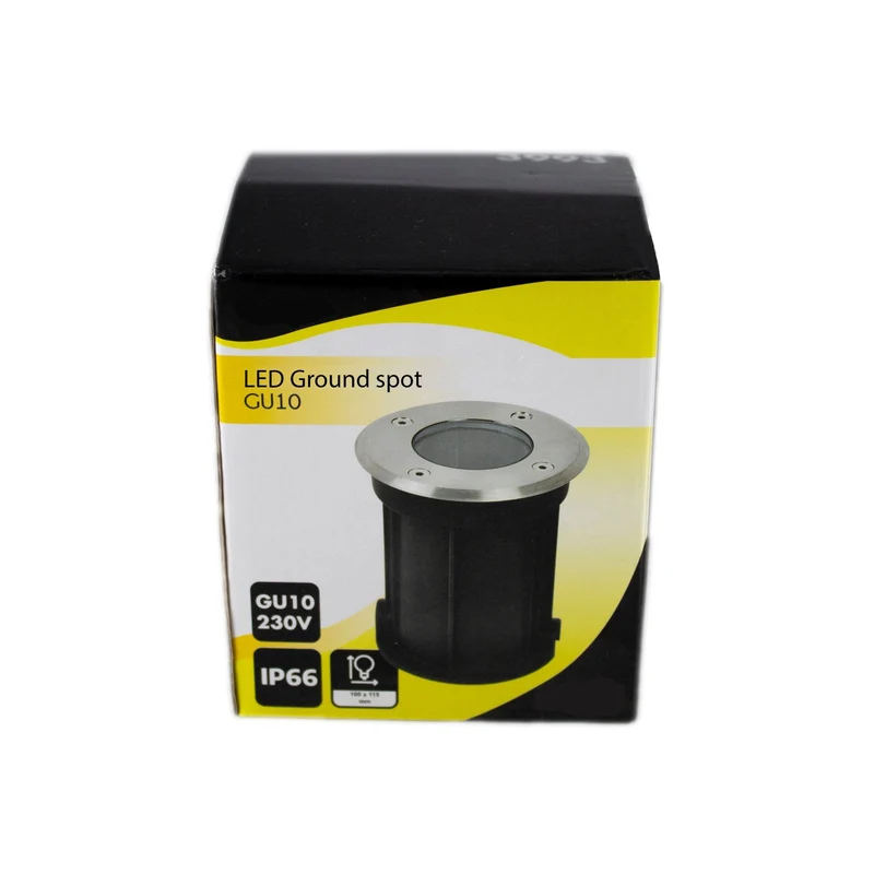 LED-Bodenstrahler GU10 rund | Komplettset | RGBCCT | inkl. Lichtquelle und Fernbedienung | Rhodos | Edelstahl | IP66