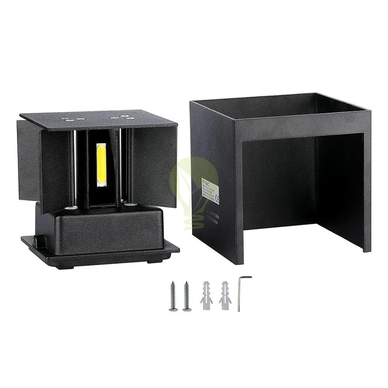2er-Set Würfel-Wandleuchten | Kabellos dimmbar | Schwarz | Farbtemperatur einstellbar | Inkl. Fernbedienung