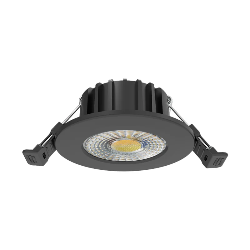 LED-Einbaustrahler | HUGO | 6 W | Farbtemperaturschalter | Schwarz | Schmale und niedrige Einbaugröße | Breite Außenmaße