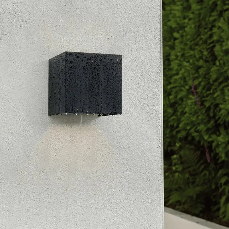 4x LED-Wandleuchte | Innen und außen | Dimmbar | Schwarz | Einstellbare Lichtfarbe | inkl. Leuchtmittel
