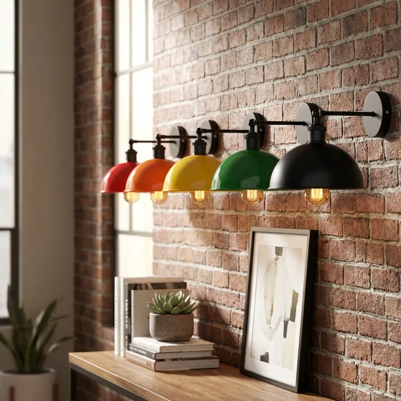 Gelenk Wandleuchte Schwarz – Industrie Loft Nachttisch Leselampe | Ø21cm | E27 ~3924