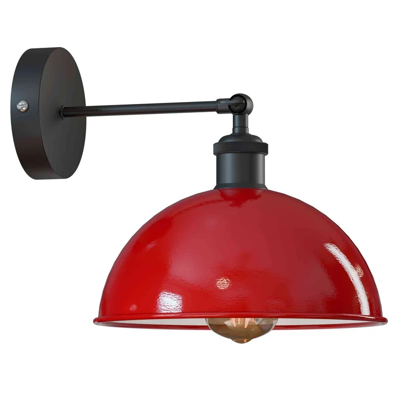 Gelenk Wandleuchte Schwarz – Industrie Loft Nachttisch Leselampe | Ø21cm | E27 ~3924