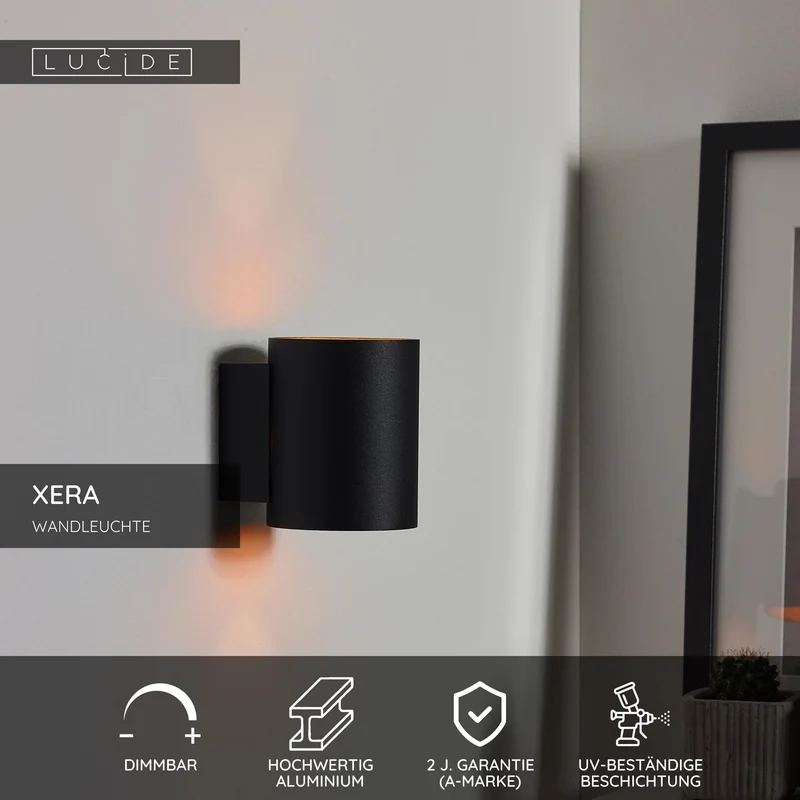 Wandleuchte Xera Up & Down rund Ø8cm