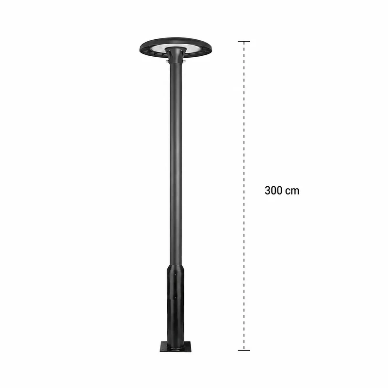 LED-Straßenlaterne 3 Meter | Inklusive Parkleuchte | 80/100/120 W | CCT