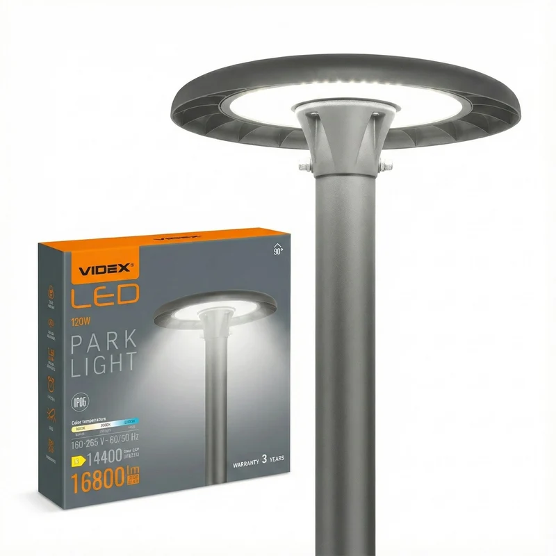 LED-Straßenlaterne 3 Meter | Inklusive Parkleuchte | 80/100/120 W | CCT