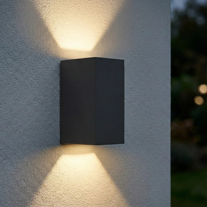 Philips LED-Wandleuchte | Außenleuchte | San Francisco | Inkl. 2 Philips Leuchtmittel | Schwarz
