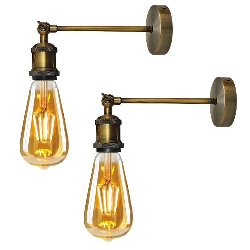 Vintage Wandleuchte E27 Wandlampe verstellbarem Arm ~3847